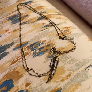 aztec tusk long necklace